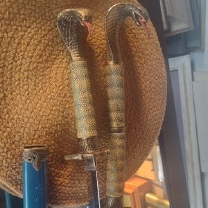 Cobra Handle Stainless Steel Sword Set with Sheath